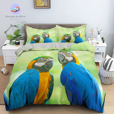 Housse de Couette Couple Perroquet